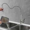 Single Handle Pull Down Sprayer Kitchen Faucet Commercial Spring Faucet with Touchless Sensor