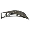 Door Canopy Black 137.8"x39.4" Polycarbonate