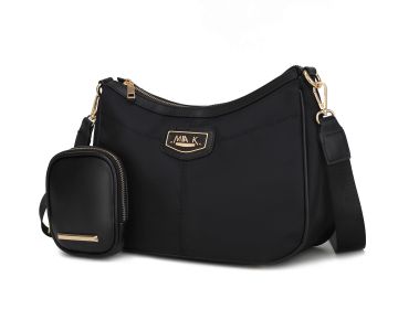 Freya Women Crossbody Bag and Pouch (Color: BLACK)